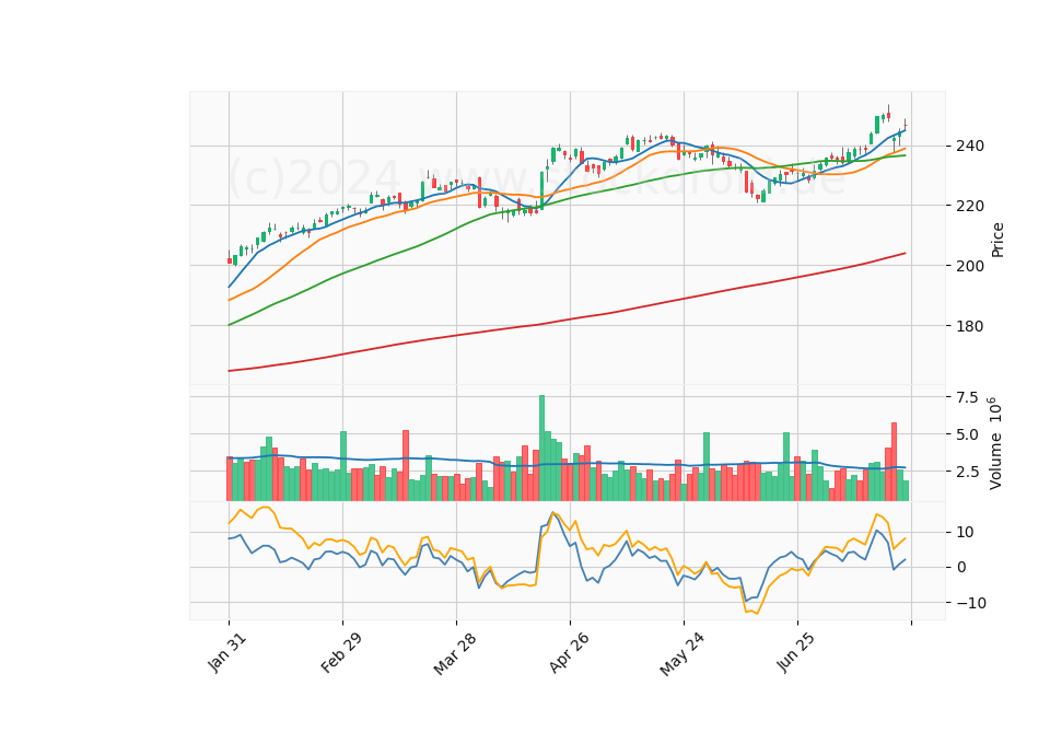 6 Month Candle Stick Diagram