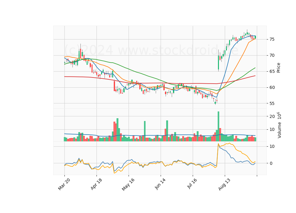 6 Month Candle Stick Diagram