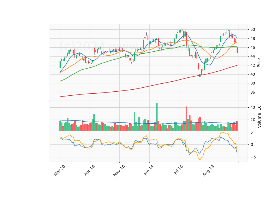 6 Month Candle Stick Diagram