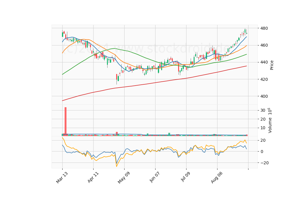 6 Month Candle Stick Diagram