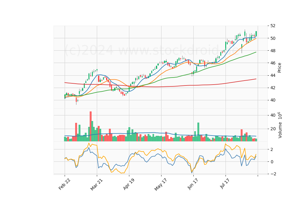 6 Month Candle Stick Diagram