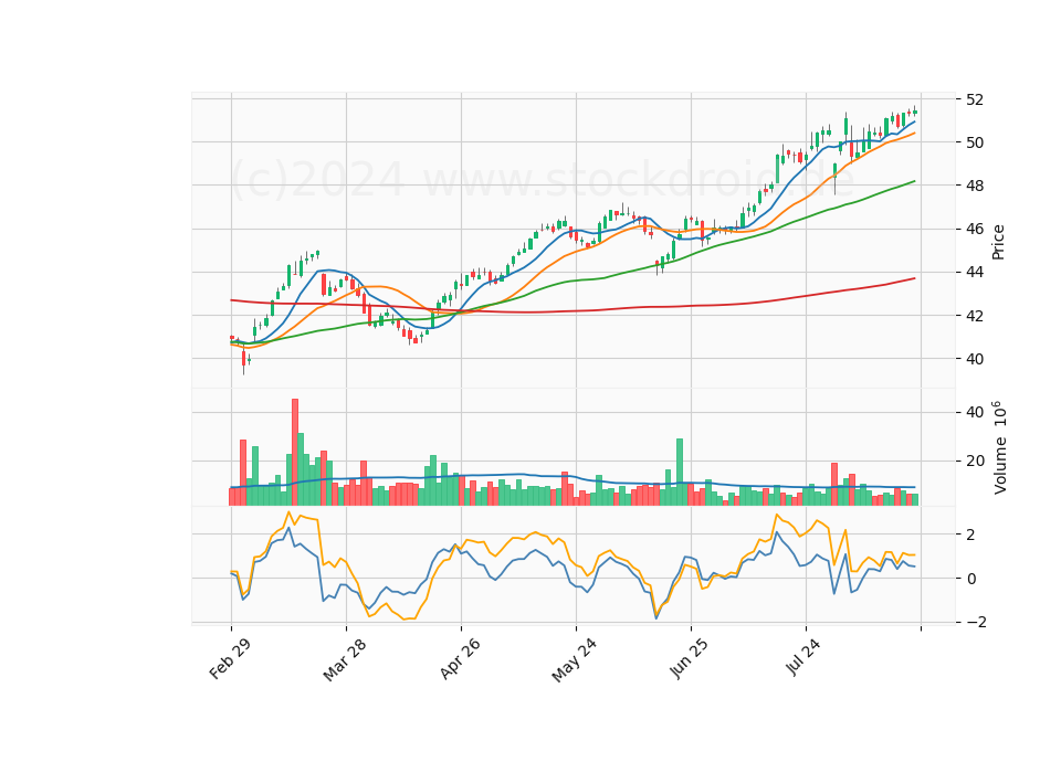 6 Month Candle Stick Diagram