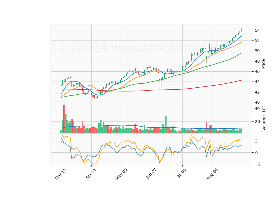 6 Month Candle Stick Diagram