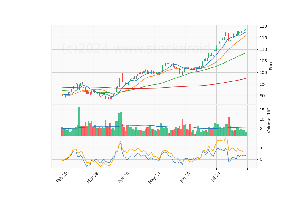 6 Month Candle Stick Diagram