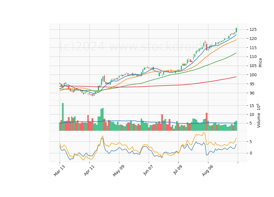 6 Month Candle Stick Diagram