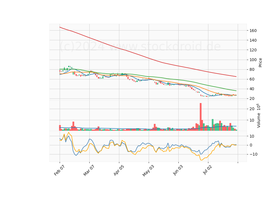 6 Month Candle Stick Diagram