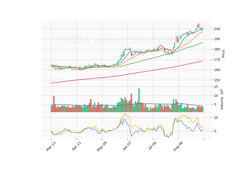 6 Month Candle Stick Diagram