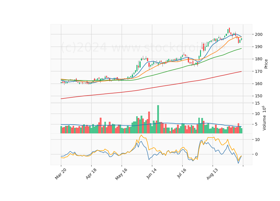 6 Month Candle Stick Diagram